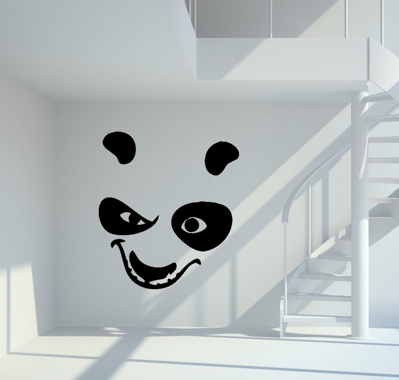 Kung Fu Panda - Grinsepanda Wandtattoo